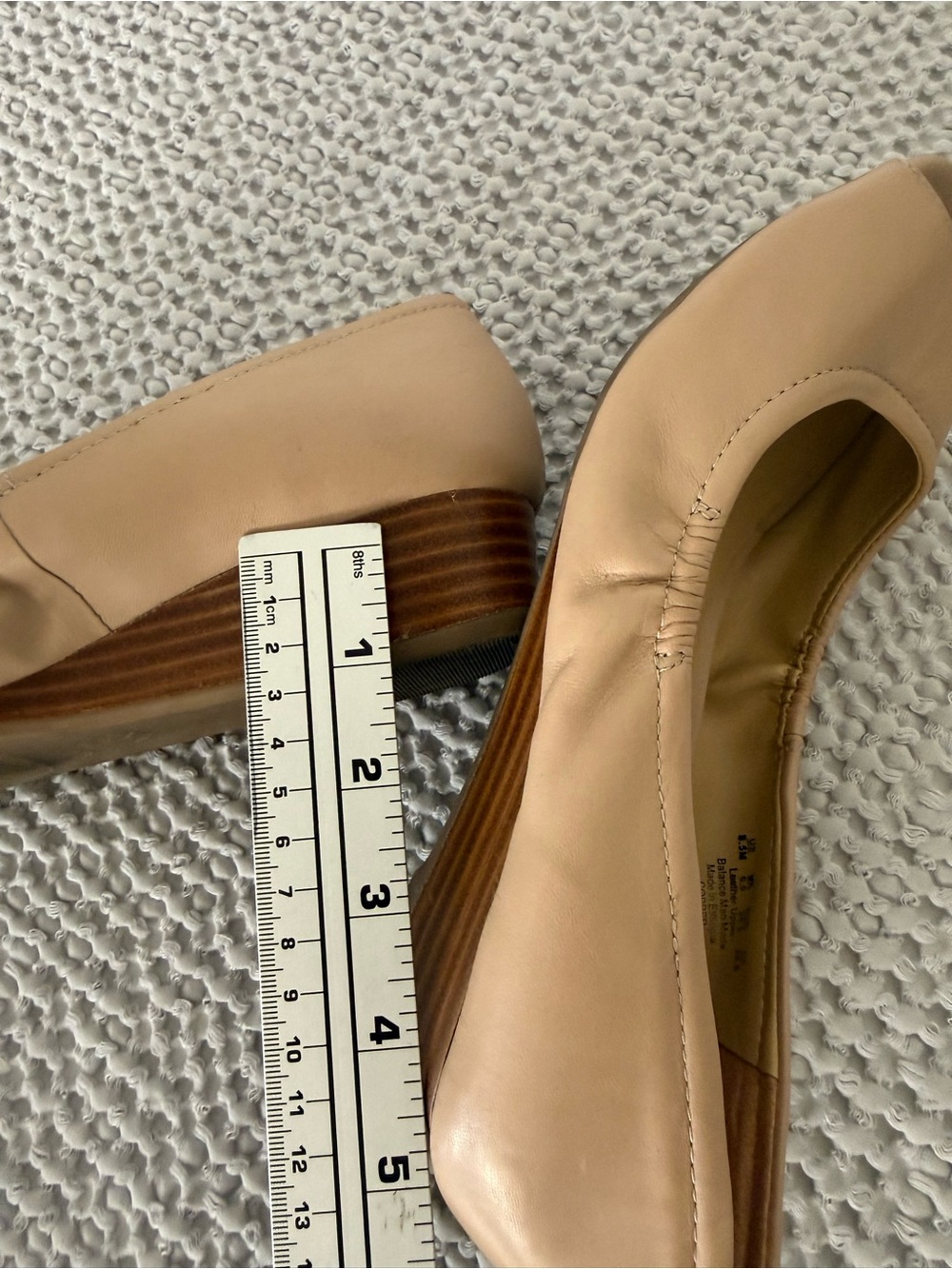 Naturalizer Women's Nude Peep-Toe Wedge Flats size 8.5M - Picture 8 of 8